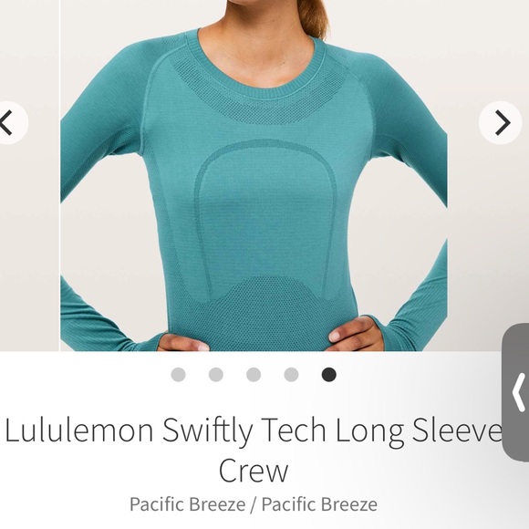 LULULEMON TEAL / PACIFIC BREEZE LONG SLEEVE CREW WORKOUT TOP 🩱💪🏽 - Picture 9 of 10